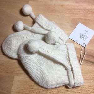 Anais & I Ivory Cashmere Booties